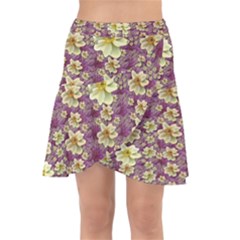 Lotus Flowers In Nature Will Always Bloom For Their Rare Beauty Wrap Front Skirt by pepitasart