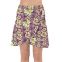 Lotus Flowers In Nature Will Always Bloom For Their Rare Beauty Wrap Front Skirt View1