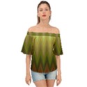 Zig Zag Chevron Classic Pattern Off Shoulder Short Sleeve Top View1