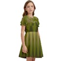 Zig Zag Chevron Classic Pattern Kids  Bow Tie Puff Sleeve Dress View2