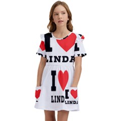 I Love Linda  Kids  Frilly Sleeves Pocket Dress by ilovewhateva