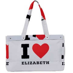 I Love Elizabeth  Canvas Work Bag by ilovewhateva