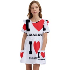 I Love Elizabeth  Kids  Frilly Sleeves Pocket Dress by ilovewhateva