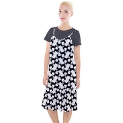 Playful Pups Black And White Pattern Camis Fishtail Dress by dflcprintsclothing