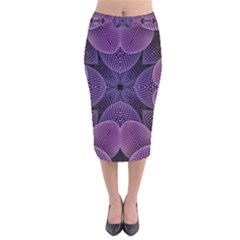 Geometric Shapes Geometric Pattern Flower Pattern Art Velvet Midi Pencil Skirt by Ravend