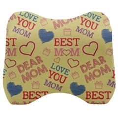 Love Mom Happy Mothers Day I Love Mom Graphic Pattern Velour Head Support Cushion by Ravend