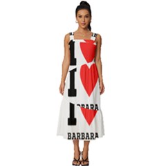 I Love Barbara Square Neckline Tiered Midi Dress by ilovewhateva