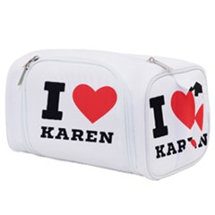 I Love Karen Toiletries Pouch by ilovewhateva