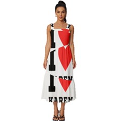 I Love Karen Square Neckline Tiered Midi Dress by ilovewhateva