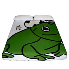 Frog With A Cowboy Hat Fitted Sheet (queen Size) by Teevova