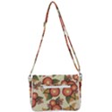 Flowers Leaves Pattern Flora Botany Drawing Art Shoulder Bag with Back Zipper View3