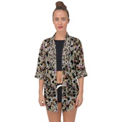 Mystic Geometry Abstract Print Open Front Chiffon Kimono by dflcprintsclothing