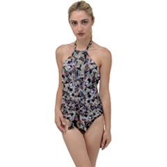 Mystic Geometry Abstract Print Go With The Flow One Piece Swimsuit by dflcprintsclothing