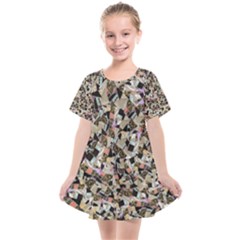 Mystic Geometry Abstract Print Kids  Smock Dress by dflcprintsclothing