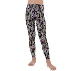 Mystic Geometry Abstract Print Kids  Lightweight Velour Leggings by dflcprintsclothing