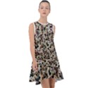 Mystic Geometry Abstract Print Frill Swing Dress View1