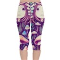 Fairy Mushroom Illustration Design Velvet Capri Leggings  View2