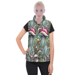 Craft Mushroom Women s Button Up Vest by GardenOfOphir