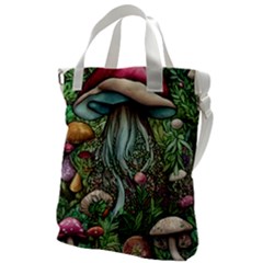 Craft Mushroom Canvas Messenger Bag by GardenOfOphir