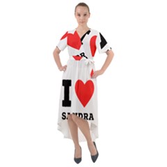 I Love Sandra Front Wrap High Low Dress by ilovewhateva