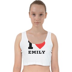 I Love Emily Velvet Racer Back Crop Top by ilovewhateva