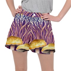 Flowery Garden Mushroom Ripstop Shorts by GardenOfOphir