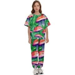 A Forest Fantasy Kids  Tee And Pants Sports Set by GardenOfOphir