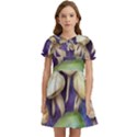 A Fantasy Kids  Bow Tie Puff Sleeve Dress View1