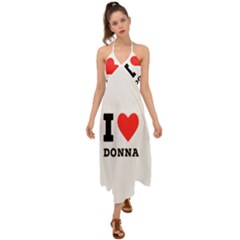 I Love Donna Halter Tie Back Dress  by ilovewhateva