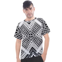 Black And White Modern Texture Seamless Print Fabric Pattern Men s Sport Top by Jancukart