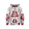 Red Hibiscus Flowers Art Kids  Zipper Hoodie View1