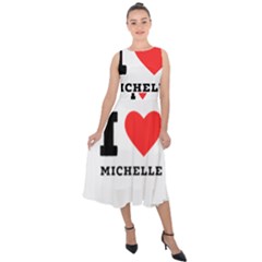 I Love Michelle Midi Tie-back Chiffon Dress by ilovewhateva