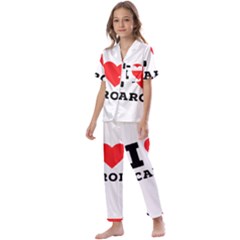 I Love Carol Kids  Satin Short Sleeve Pajamas Set by ilovewhateva