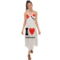 I Love Stephanie Halter Tie Back Dress  by ilovewhateva