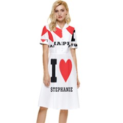 I Love Stephanie Button Top Knee Length Dress by ilovewhateva