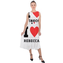 I Love Rebecca Midi Tie-back Chiffon Dress by ilovewhateva