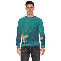 Ai Generated Ocean Sea Fish Aquatic Water Nature 5 Men s Fleece Sweatshirt by Pakemis