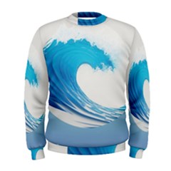 Wave Tsunami Tidal Wave Ocean Sea Water Men s Sweatshirt by Pakemis