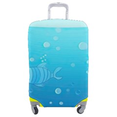 Ai Generated Ocean Sea Fish Aquatic Water Nature Luggage Cover (medium) by Pakemis