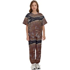 Rustic Charm Abstract Print Kids  Tee And Pants Sports Set by dflcprintsclothing