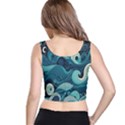 Waves Ocean Sea Abstract Whimsical Abstract Art Crop Top View3