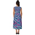 Liquid Art Pattern Sleeveless Round Neck Midi Dress View4