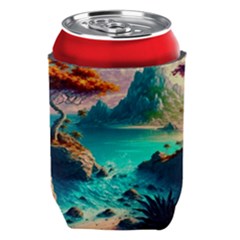 Tropical Paradise Beach Ocean Shore Sea Fantasy Can Holder by Pakemis