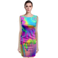 Liquid Art Pattern - Fluid Art - Marble Art - Liquid Background Classic Sleeveless Midi Dress by GardenOfOphir