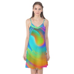 Contemporary Fluid Art Pattern In Bright Colors Camis Nightgown  by GardenOfOphir