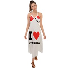 I Love Cynthia Halter Tie Back Dress  by ilovewhateva