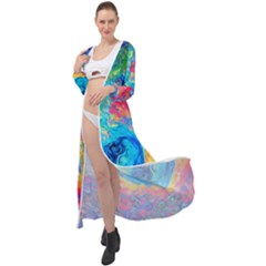 Liquid Art Pattern - Fluid Art Maxi Chiffon Beach Wrap by GardenOfOphir