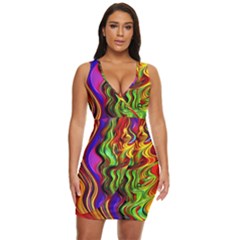 Swirls And Curls Draped Bodycon Dress by GardenOfOphir