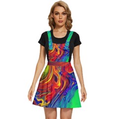 Waves Of Colorful Abstract Liquid Art Apron Dress by GardenOfOphir