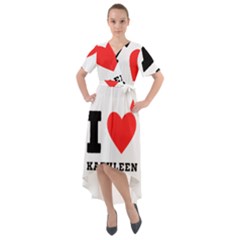 I Love Kathleen Front Wrap High Low Dress by ilovewhateva